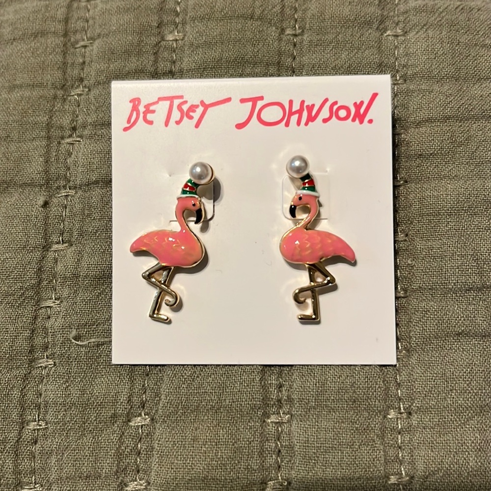 Betsy Johnson Flamingo 🦩 Stud Earrings